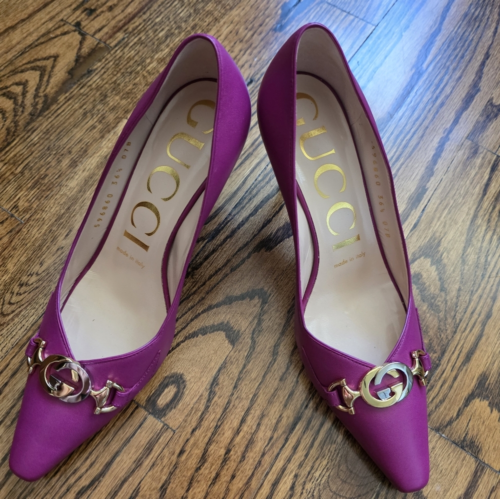 ❗️SOLD❗️Gucci Zumi Pink(fushia) Heels w/GG Logo